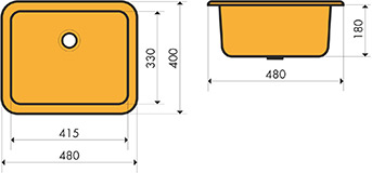 Универсальная, квадратная мойка для кухни | ООО Интердек